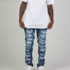 Men's Diced Dark Up Distressed Jean